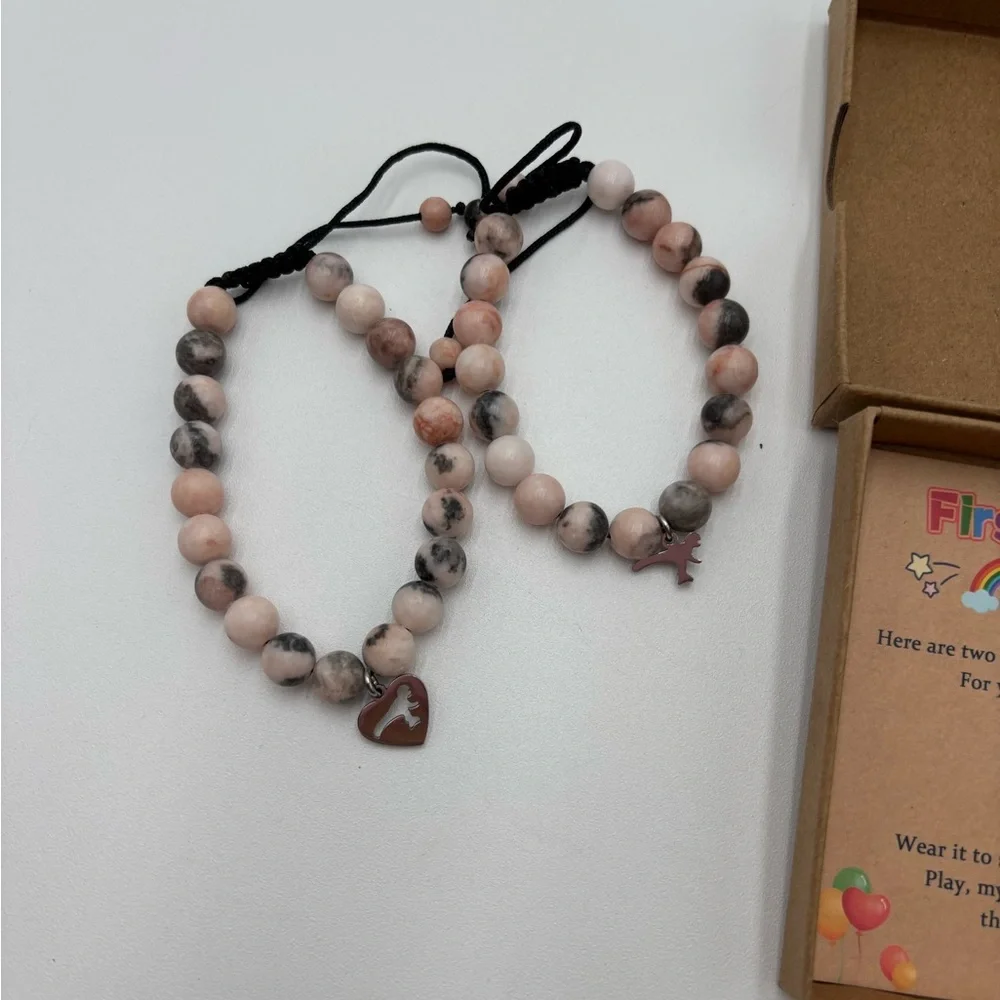 First Day of School Bracelet Set Mom & Child Matching GBTBYS‎ Gift Box